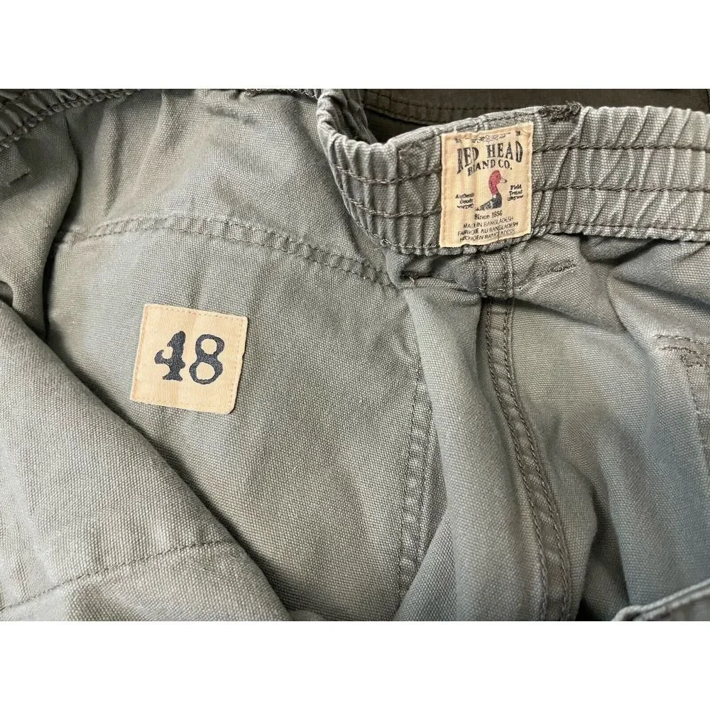 RedHead‎ Shorts Mens 48X7 Green Cargo Stretch Canvas Outdoor Fishing Hiking